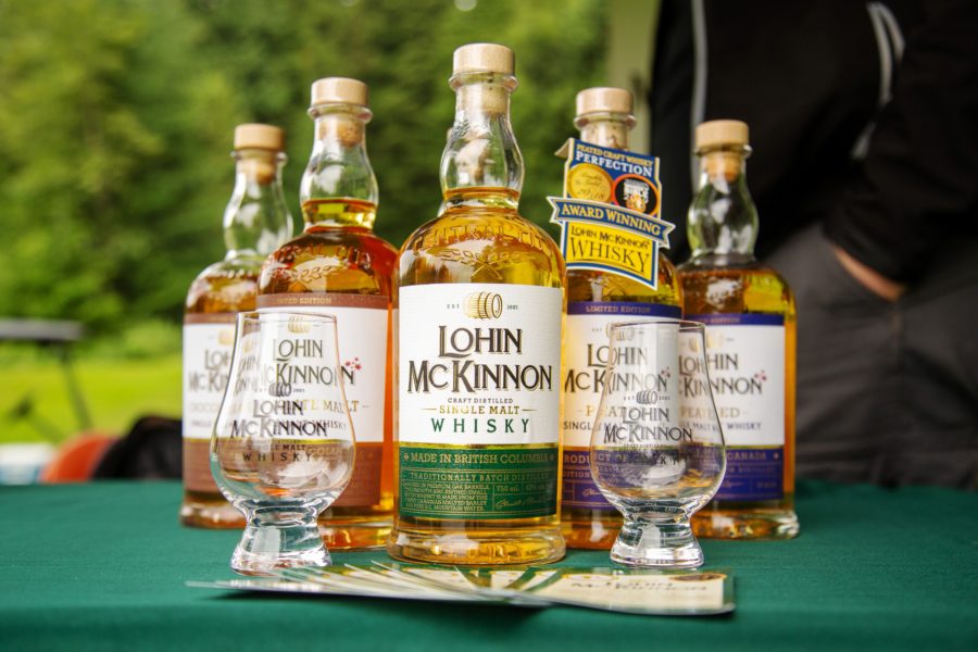 Lord McKinnon Whiskey display the Whiskey Wisemen Charity Tournament at Westwood Plateau Golf Club