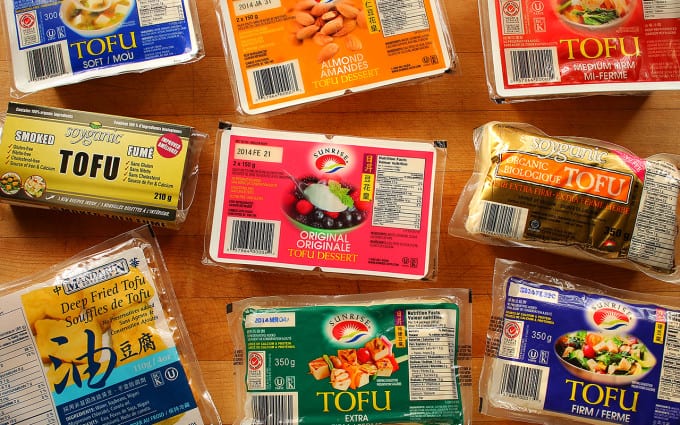 Selection of tofu plantbased by sunrise markets