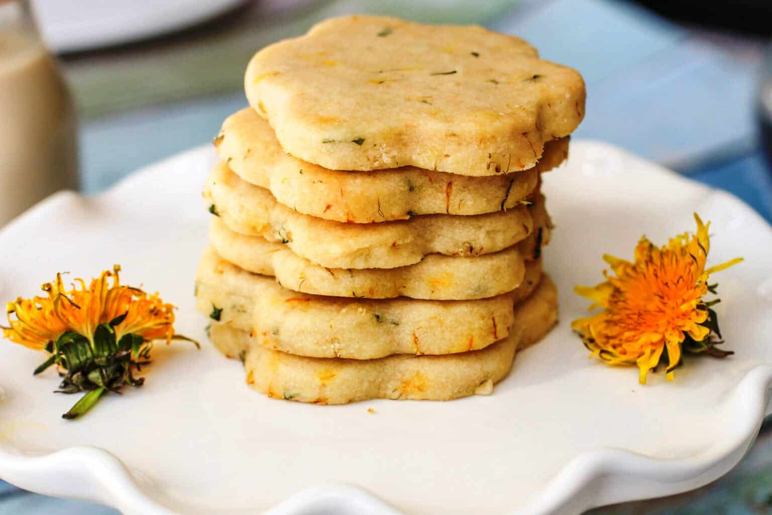 #SusanCooksVegan: How To Make Dandelion Vegan Shortbread Cookies